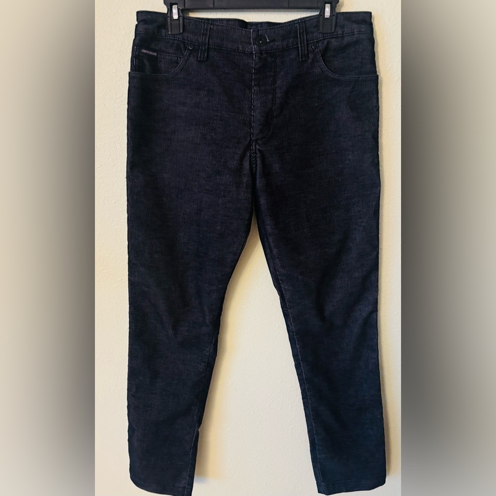 NWOT Quicksilver Men's Kracker Corduroy Jean Pants Tapered Black Gray Size: 32